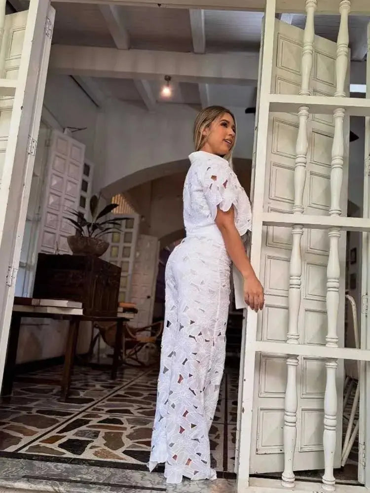 2 Piece Sets Womens Outfits Elegant Summer Cardigan Suit - Love Salve